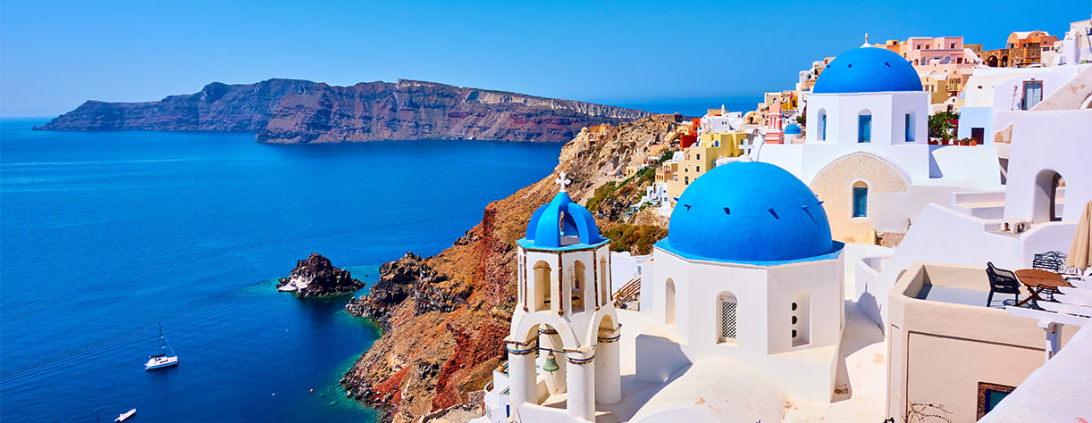Santorini island in Greece 