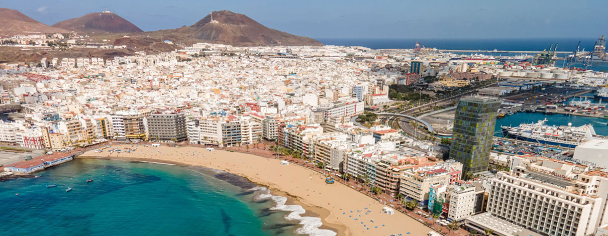 Aerial view of Las Palmas in Gran Canaria
