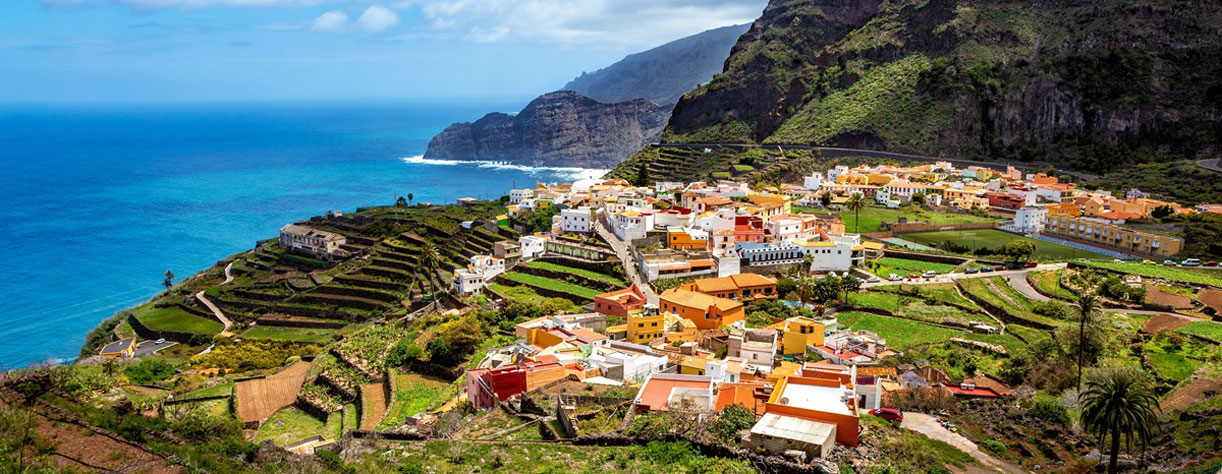 A town on the island of La Gomera