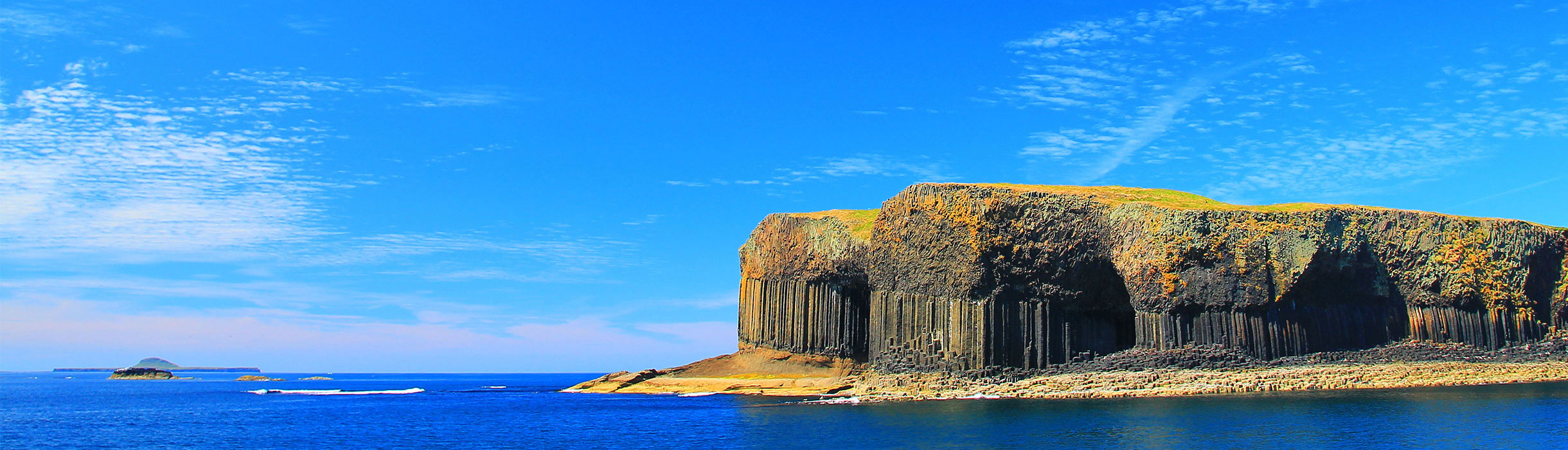 A dramatic view of Fingal's Cave, a natural wonder on the Isle of Staffa