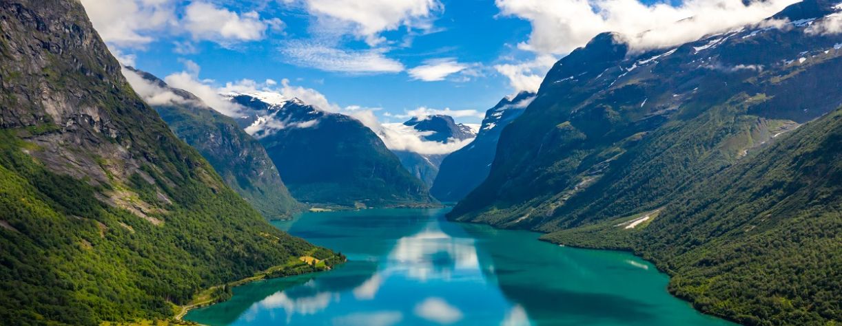 A stunning view of the Norwegian Fjords