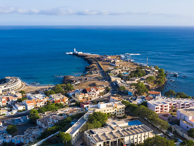 Ariel view of Praia, Cape Verde Islands