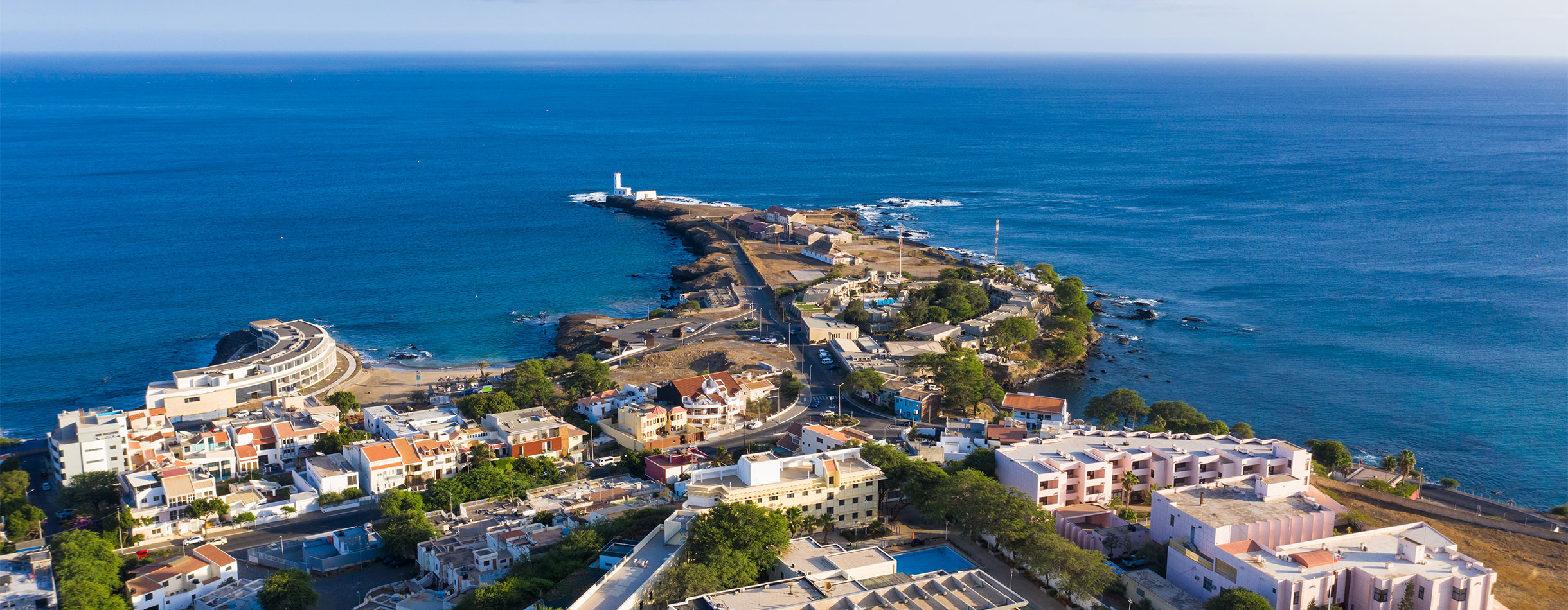 Ariel view of Praia, Cape Verde Islands