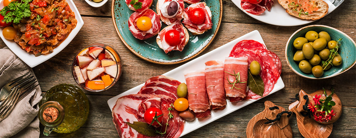 A selection of Spanish foods