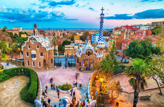 Parc Guell in Barcelona, Spain
