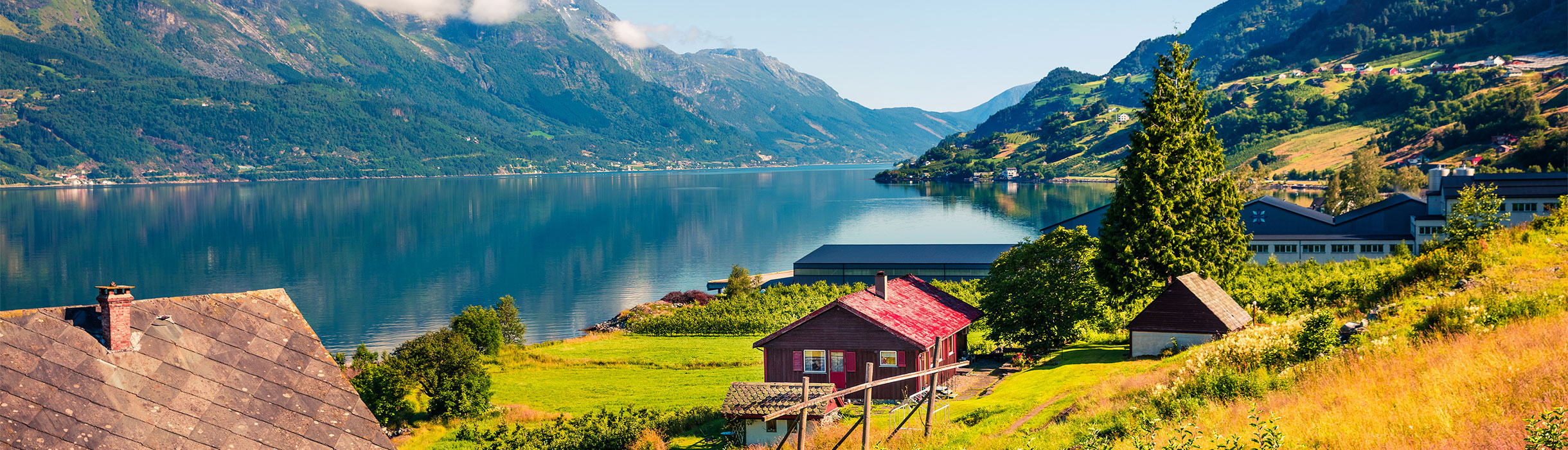 Beautiful views of Hardangerfjord, Norway