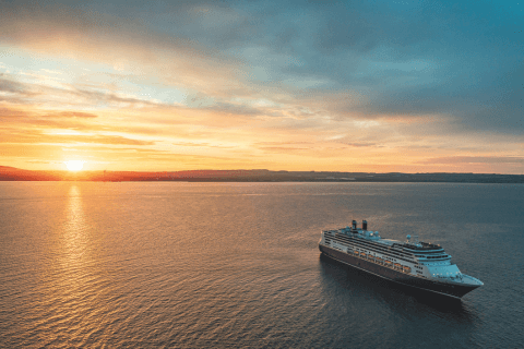 Borealis cruise ship crossing the sea 
