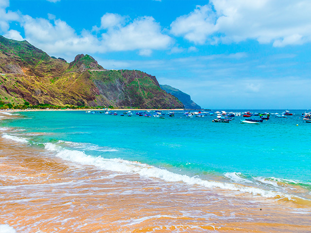 Views of beach in Tenerife