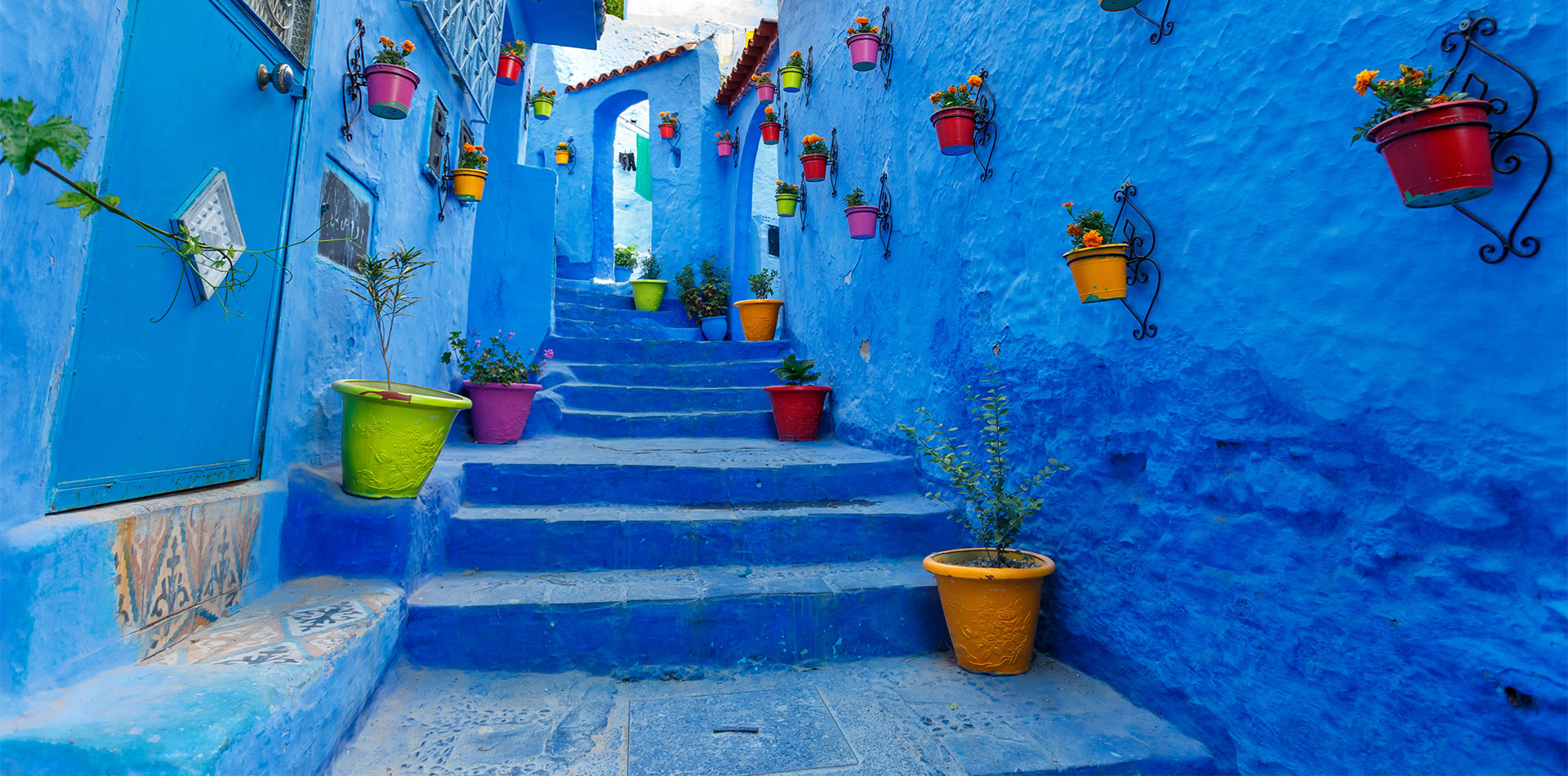Architecture of Chefchaouen, Morocco, North Africa 