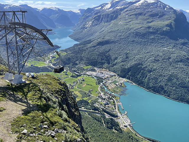 Loen skylift, view from Mount hoven, Norway