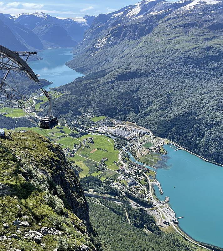 Loen skylift, view from Mount hoven, Norway
