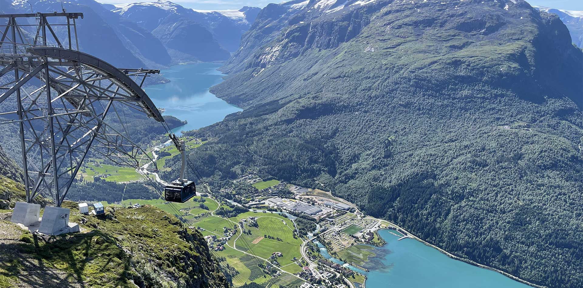 Loen skylift, view from Mount hoven, Norway