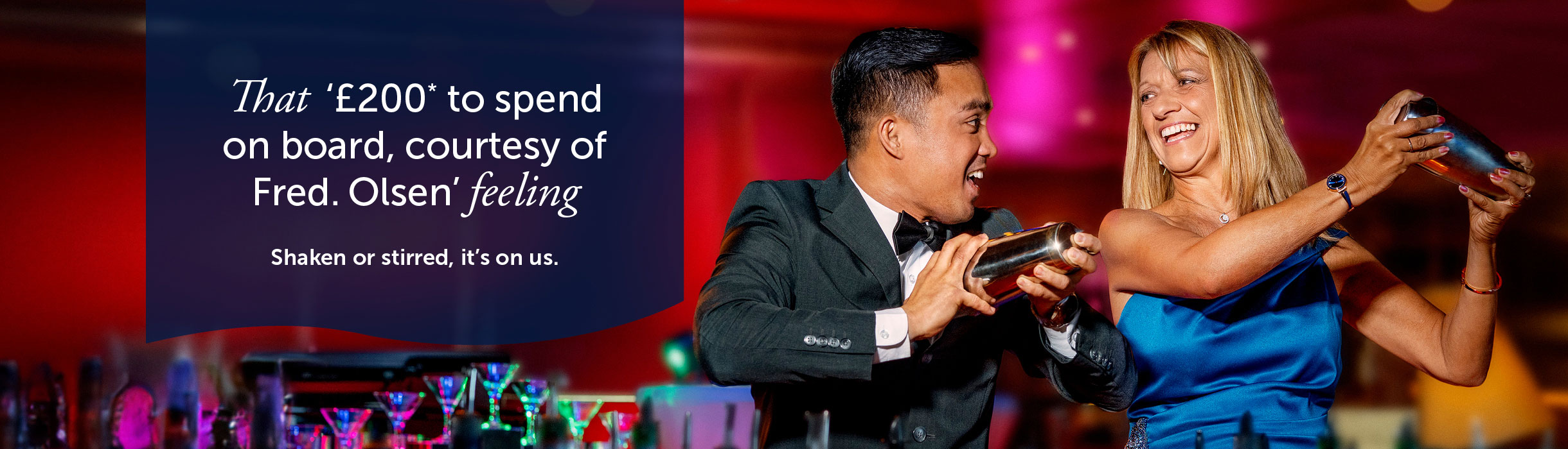 Bar staff and guest making cocktails in the martini experience