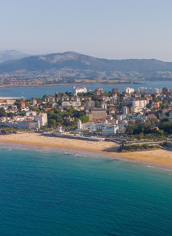 Views of El Sardinero beach in Santander, Spain