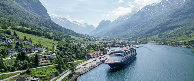 Bolette docked in Olden, Norway