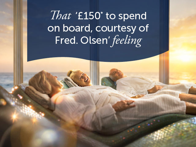 Guests enjoying the Thermal spa on board Fred. Olsen 