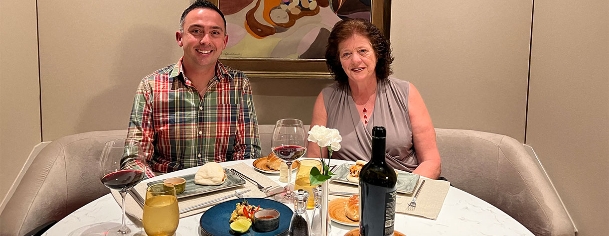 Mum and I dining in Colours and Tastes