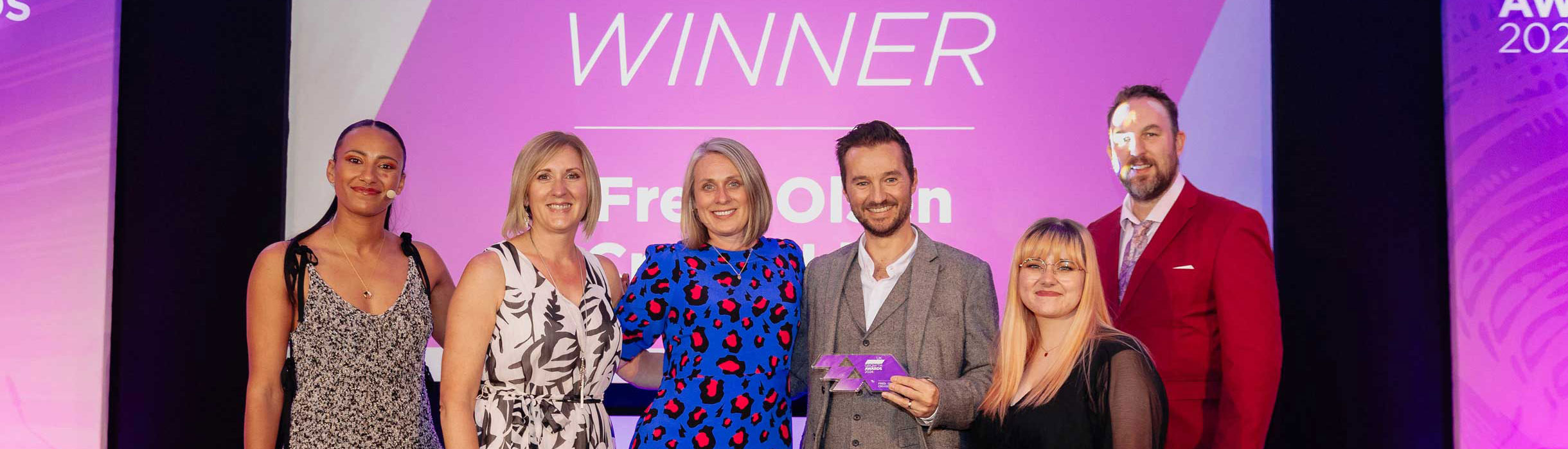 Fred. Olsen Digital Team receiving the Award for Best Travel Website of the Year