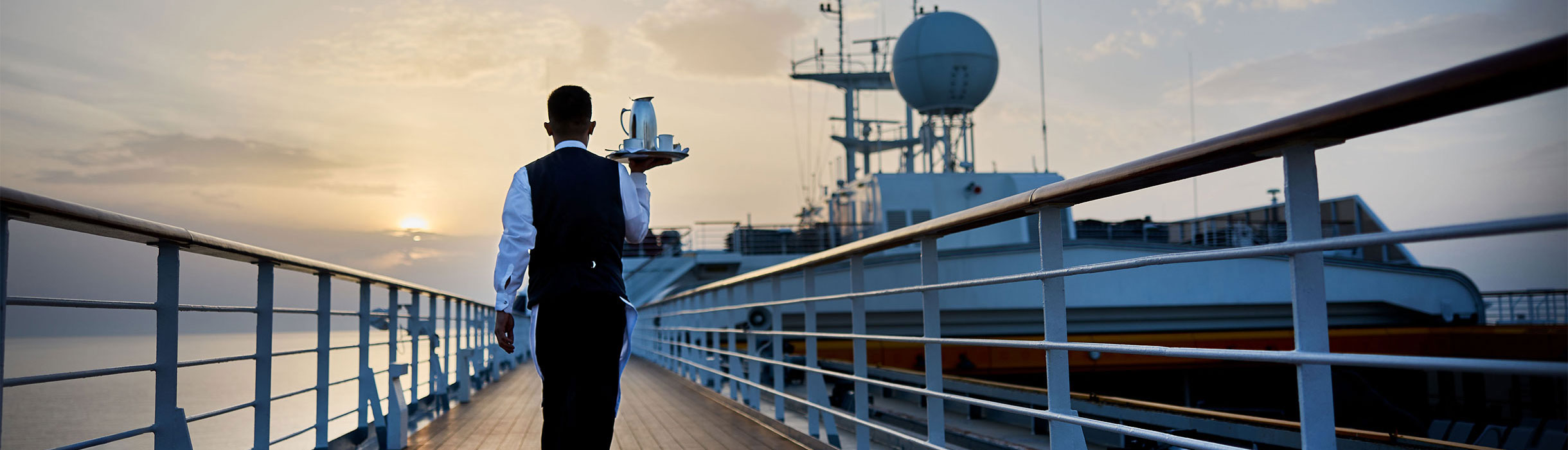 Waiter on deck, Borealis