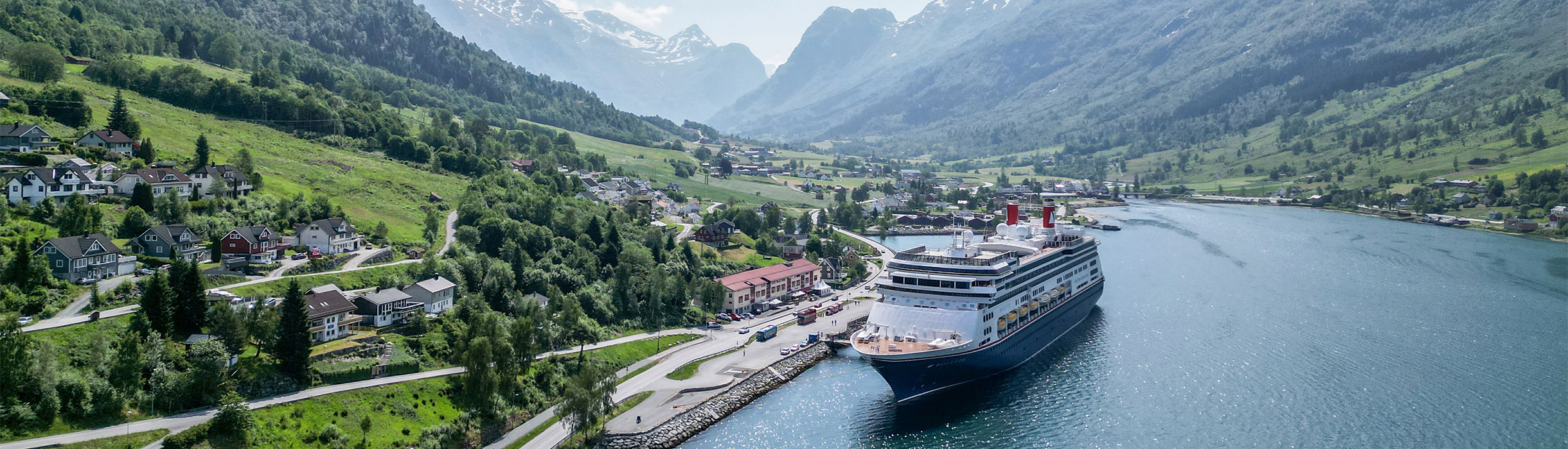 Bolette docked in Olden, Norway