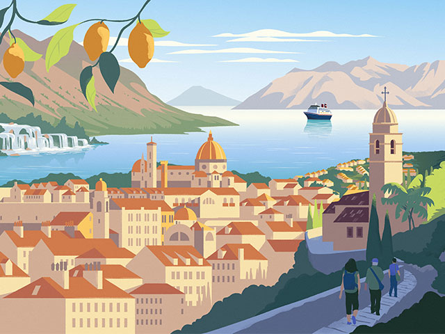 Fred. Olsen Cruises Mediterranean illustration