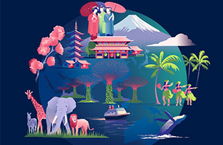 World Cruise with Hawaii and Japan illustration
