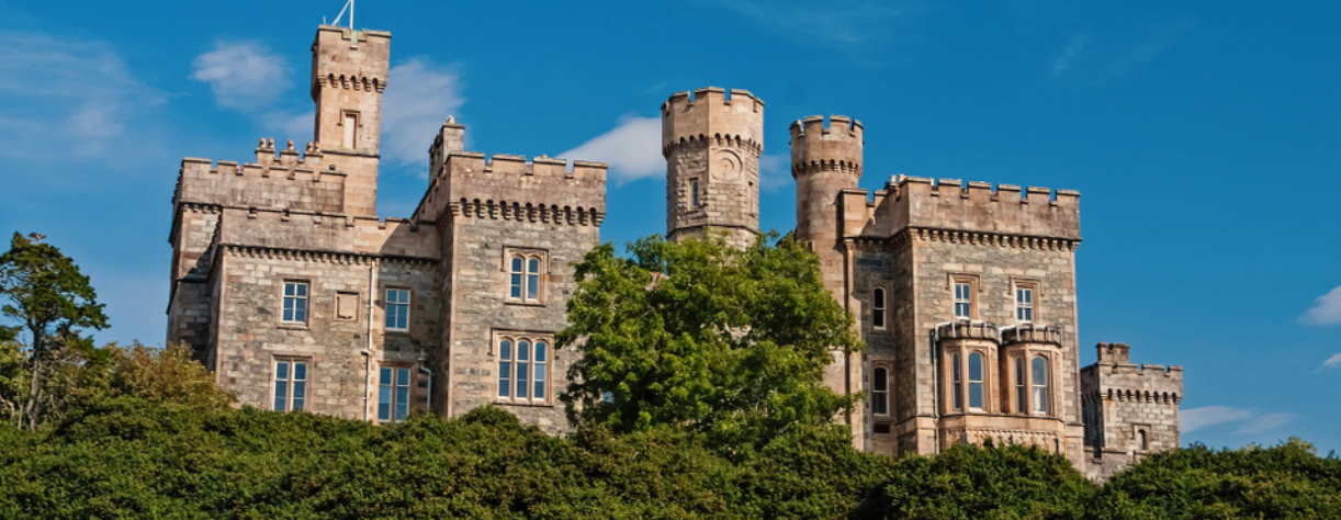 Lews Castle in Stornoway, Scotland. 