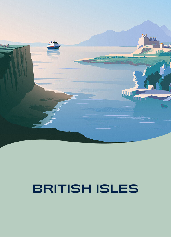 British Isles Cruise Destination Illustration