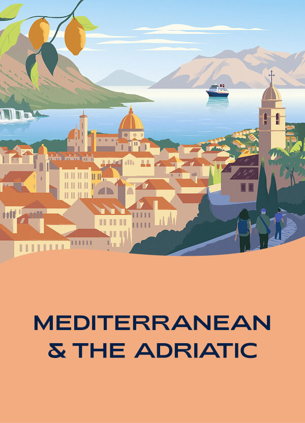 Mediterranean & The Adriatic Cruise Destination Illustration