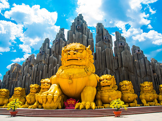 Statues in a beautiful, modern and large Park in Ho Chi Minh city.