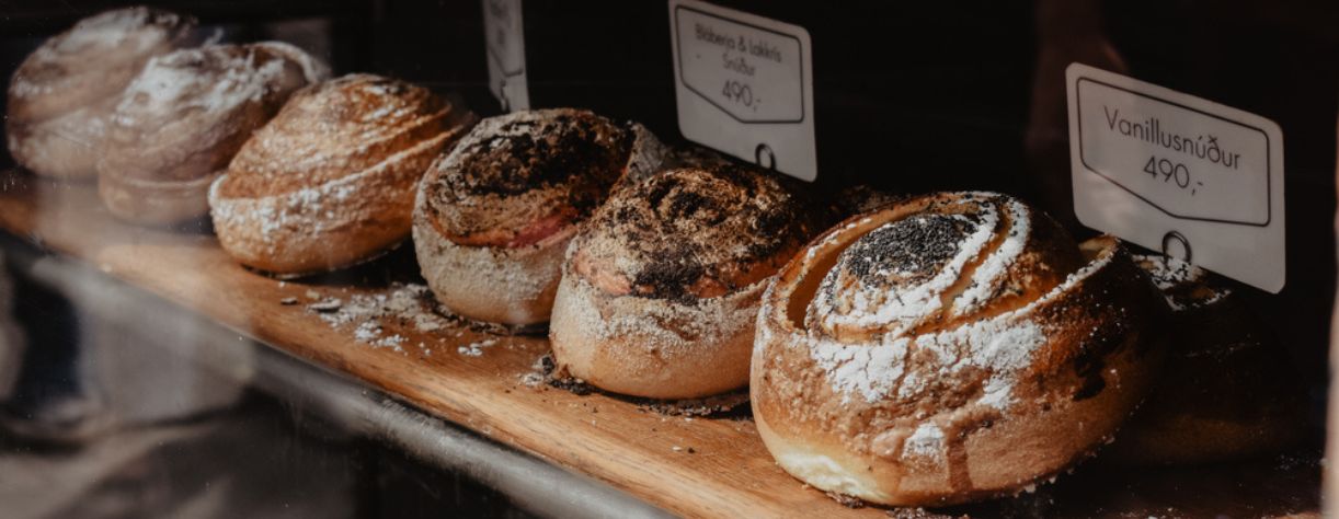 Rye Bread being displayed in a shop window
