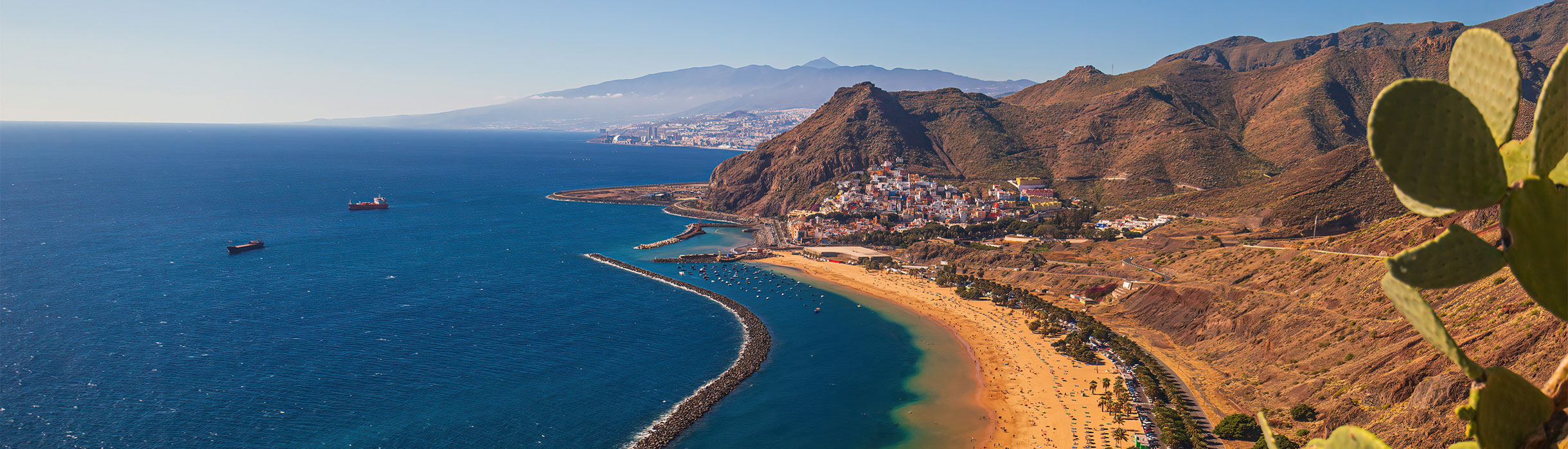 Picturesque view of Playa de las Teresitas beach, Tenerife 