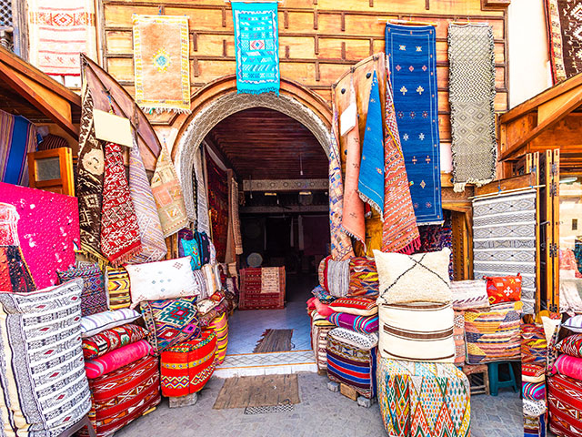 Moroccan shop in old medina in Morocco 