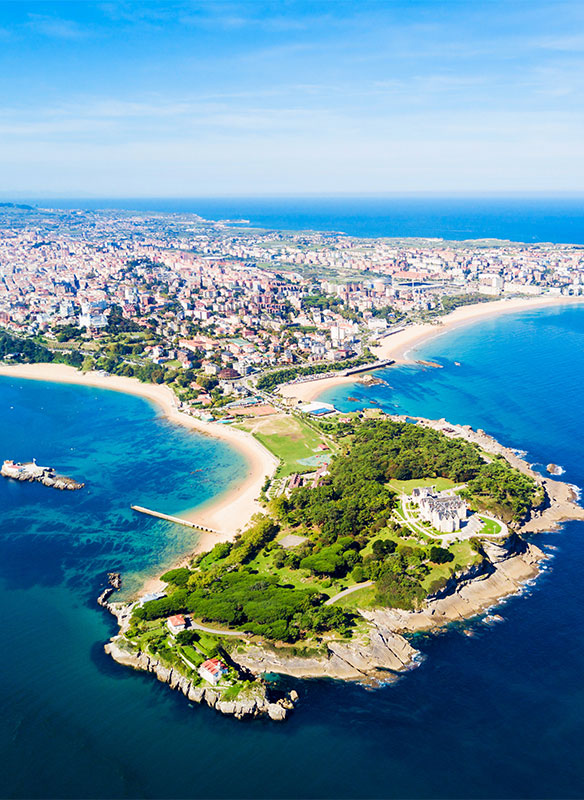 Santander city aerial view, Spain 