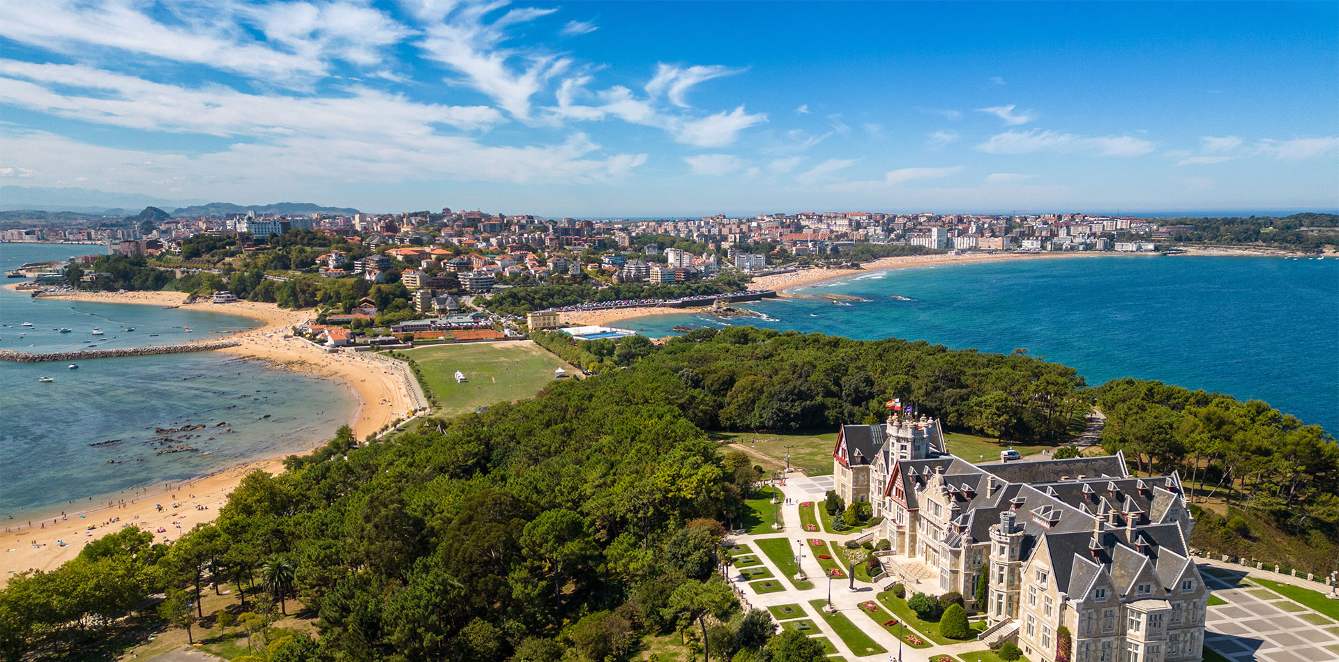 Santander city aerial view, Spain 