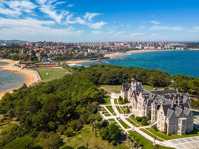 Santander city aerial view, Spain 
