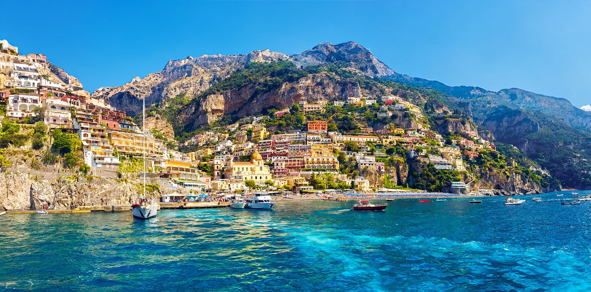 Colourful buildings in Amalfi, Italy