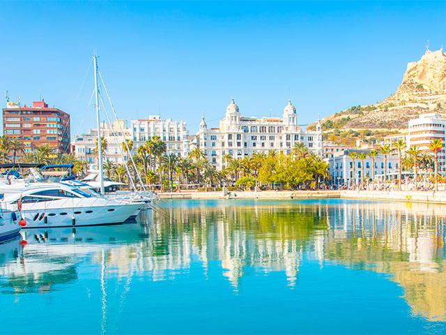 Panorama of Alicante skyline, Spain 
