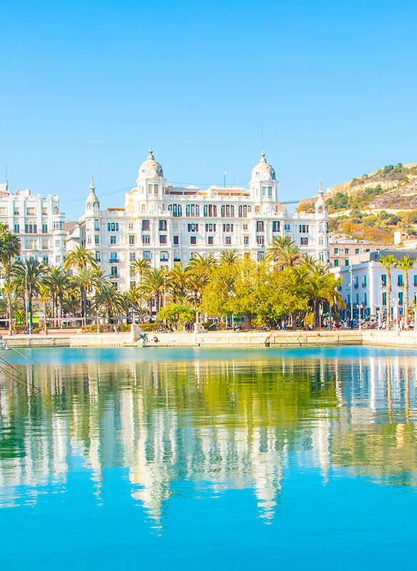 Panorama of Alicante skyline, Spain 
