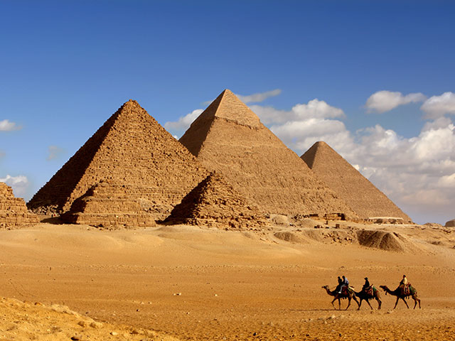 Pyramids Giza, Cairo in Egypt 