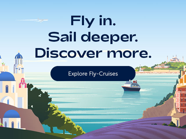 Fred. Olsen Cruises Fly cruise illustration