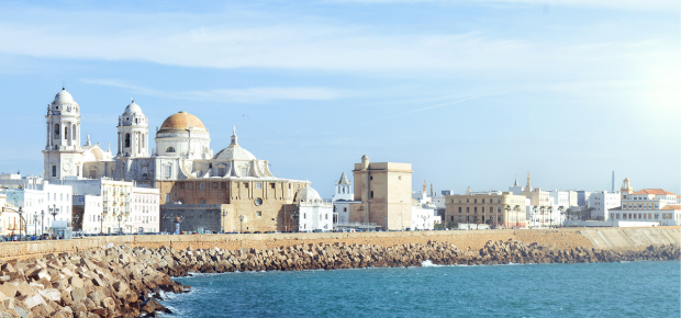 Cathedral view in Cadiz, Spain