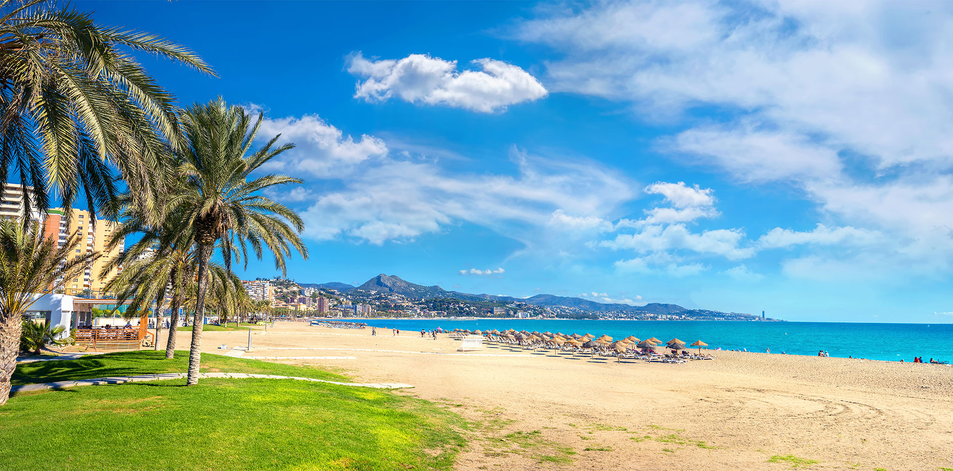 Malagueta beach in Malaga, Spain