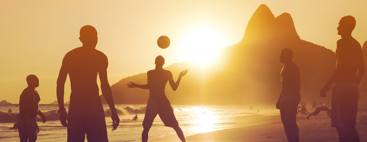 Football on the beach in Rio, Brazil