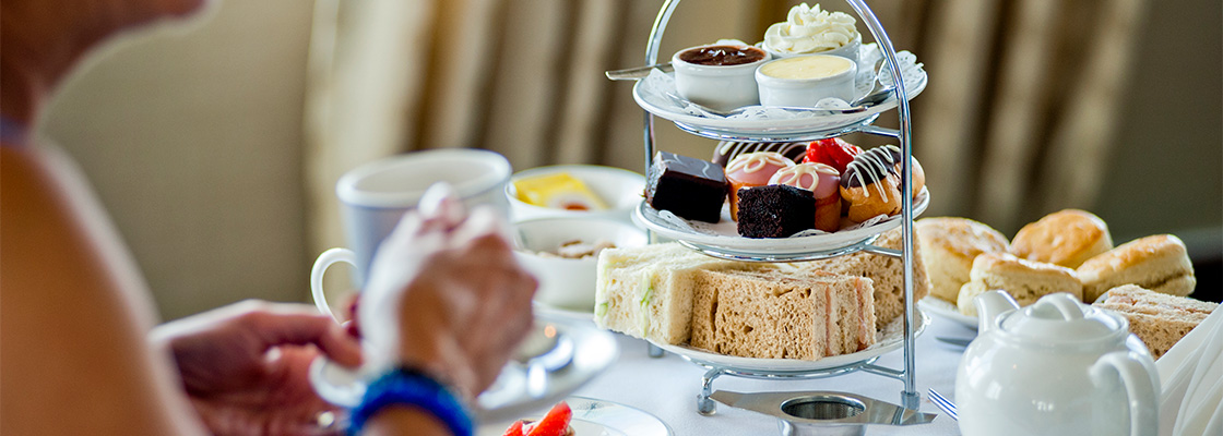 Traditional afternoon tea in the Observatory