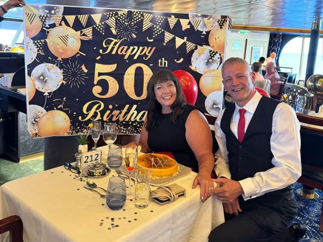 A milestone birthday at sea