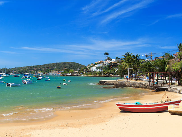 Beautiful views of beach in Buzios, Brazil