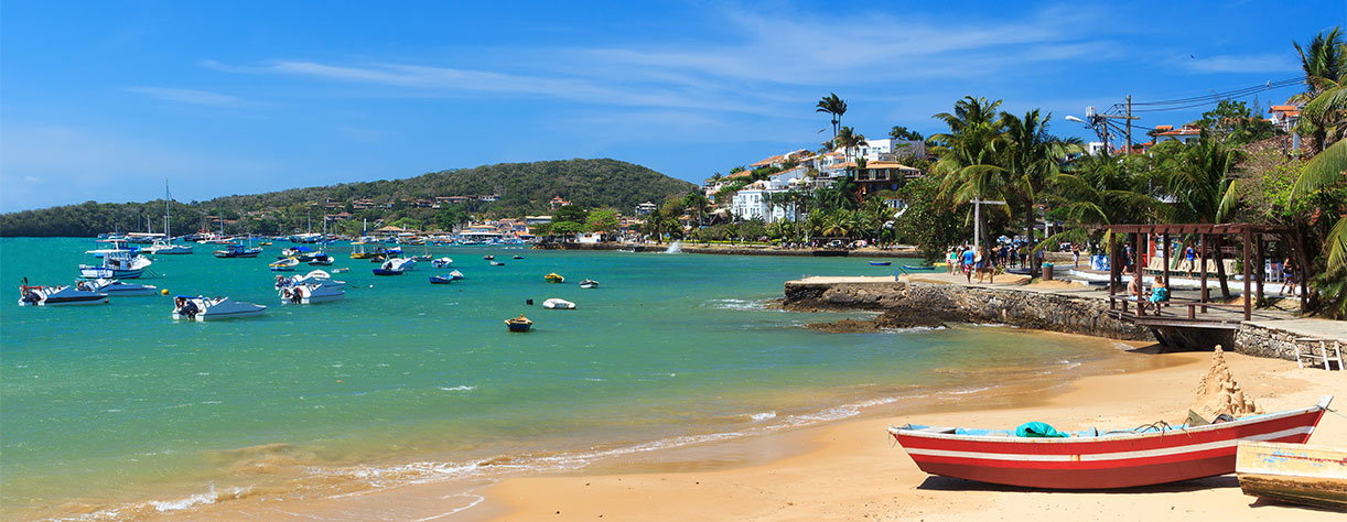 Beautiful views of beach in Buzios, Brazil