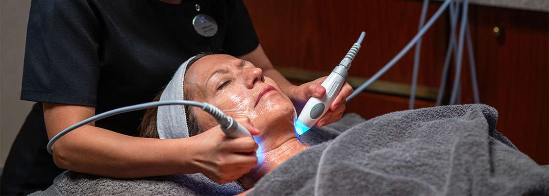 Guests having Atlantis spa treatment on board
