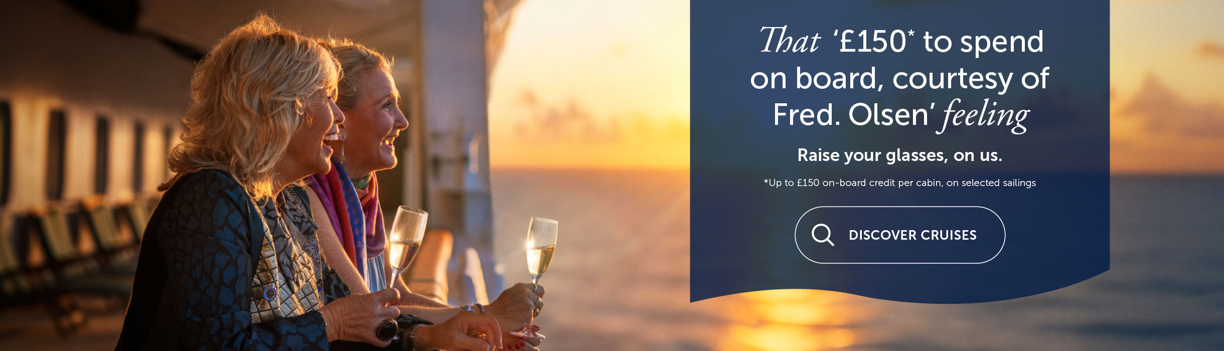 Guests enjoying drinks with up to £150 on board spend